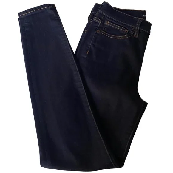 J. Crew Mercantile Women's Skinny Jeans Size 26 Actual 28X29 Dark Wash Stretch - Picture 9 of 16